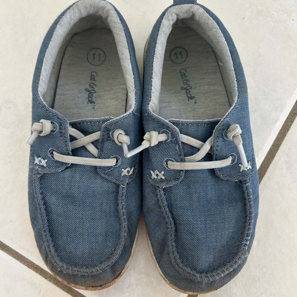Cat & Jack Denim Blue Boat Shoes